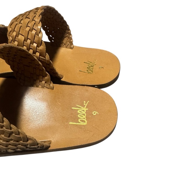 Beek Flicker Leather Woven Sandals Handmade Quiet Luxury Bohemian Tan Size 9 NWT - Picture 3 of 6